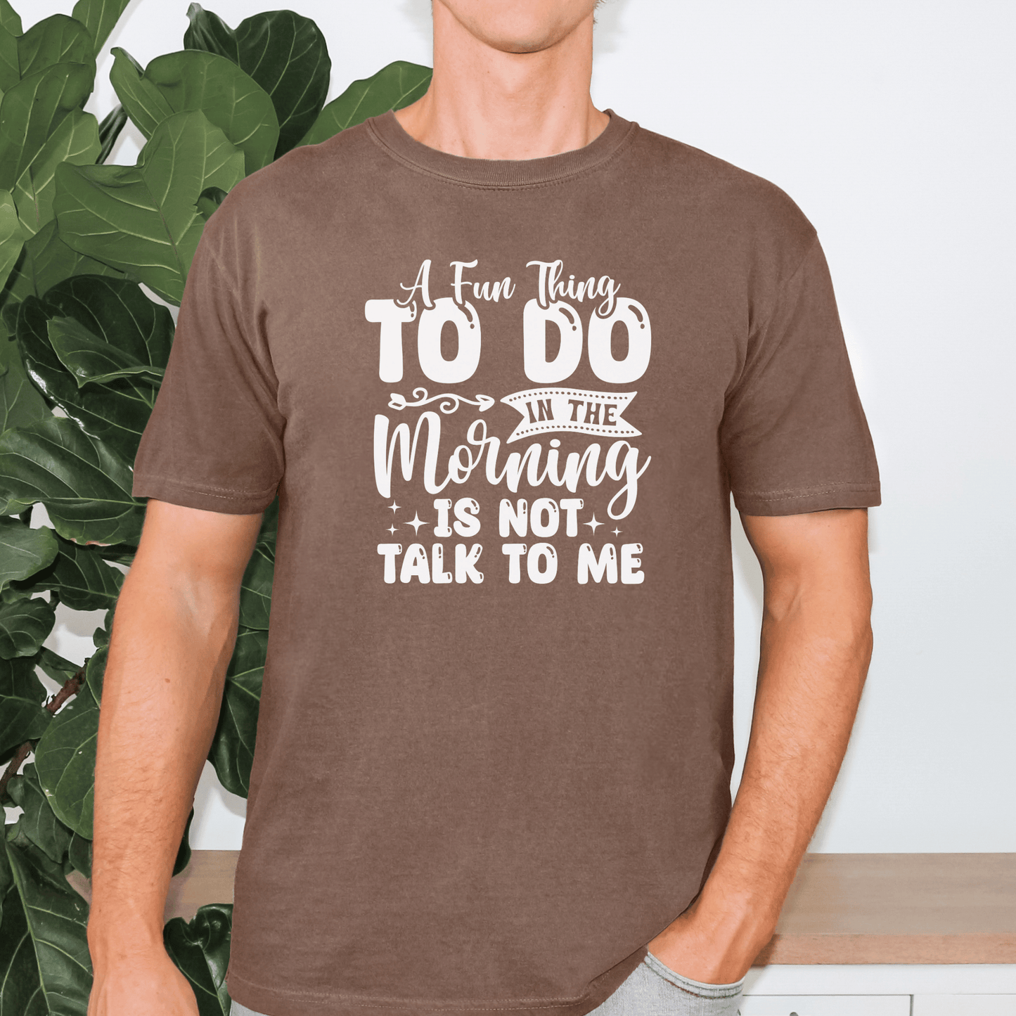 Funny Message Unisex T-shirt, Not a Morning Person Tee, Sleepyhead Shirt, Lazy Day Top, Sarcastic Graphic Tee - Quirkside Creations