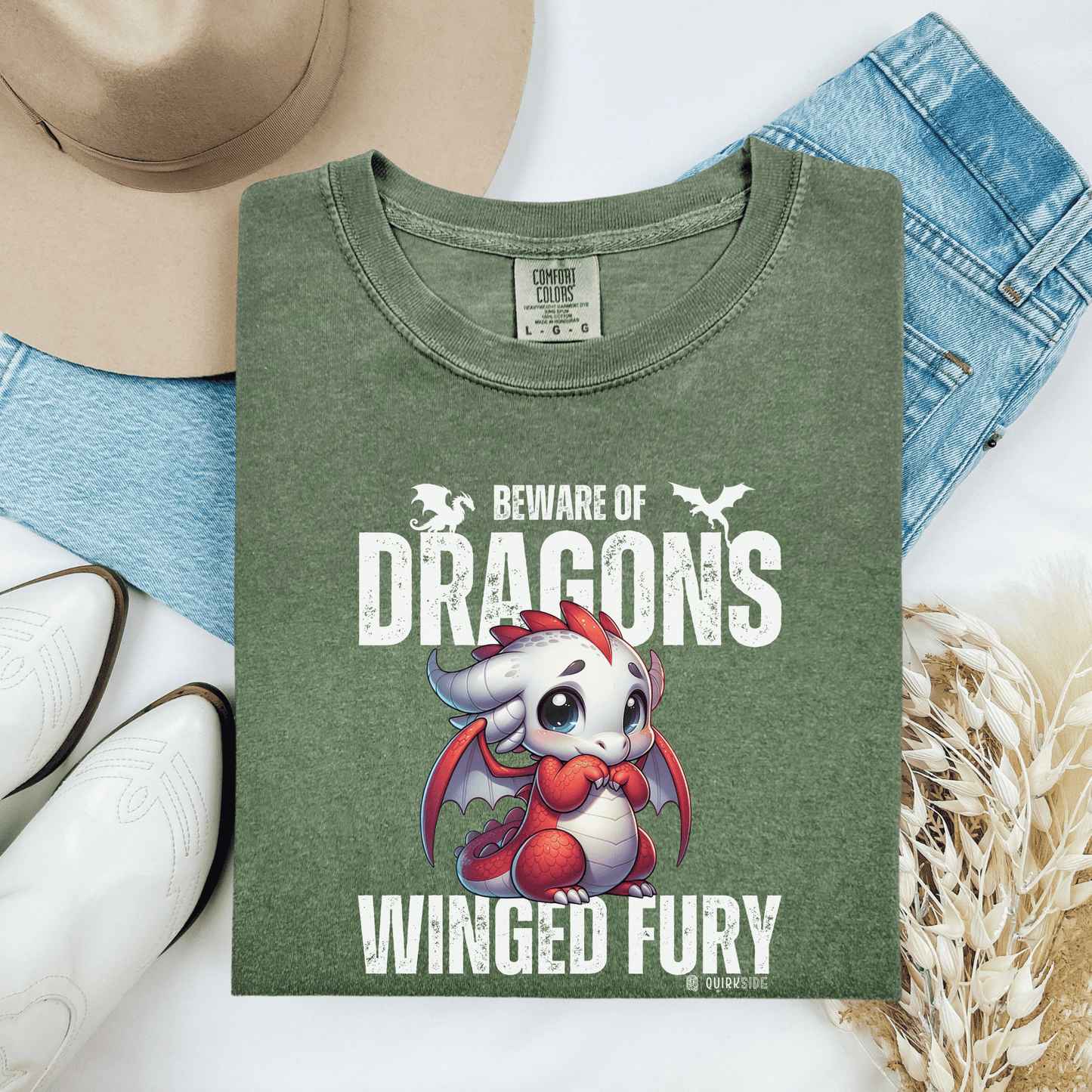 Dragon Lover Unisex T-shirt, Dragon Tee Shirt, Fantasy Graphic Tee, Dragon Art Shirt, Dragon Apparel - Quirkside Creations