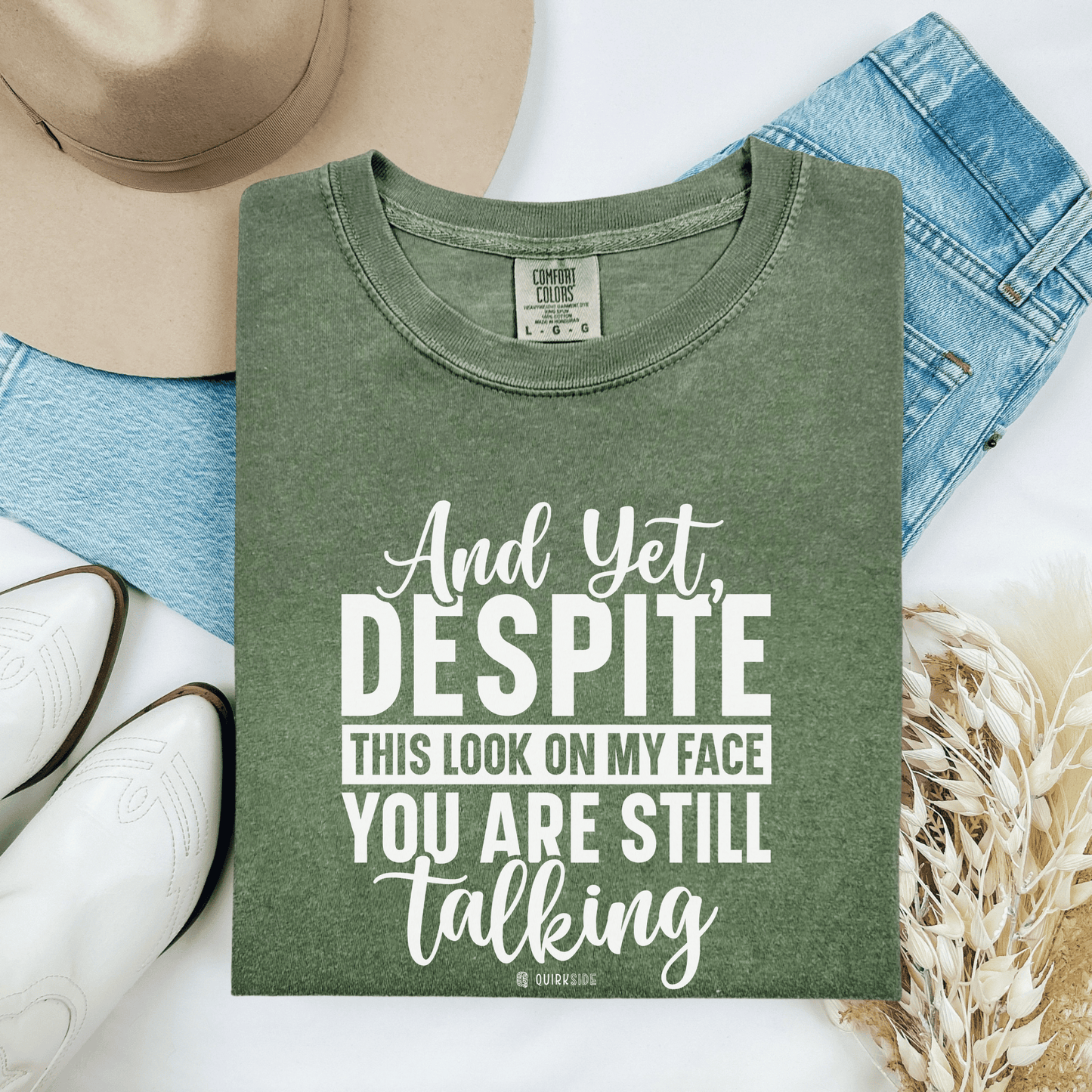 Funny Unisex Garment-Dyed T-shirt, Sarcastic Tee, Conversation Stopper Shirt, Humorous Adult Joke Top, Novelty Graphic Tee - Quirkside Creations