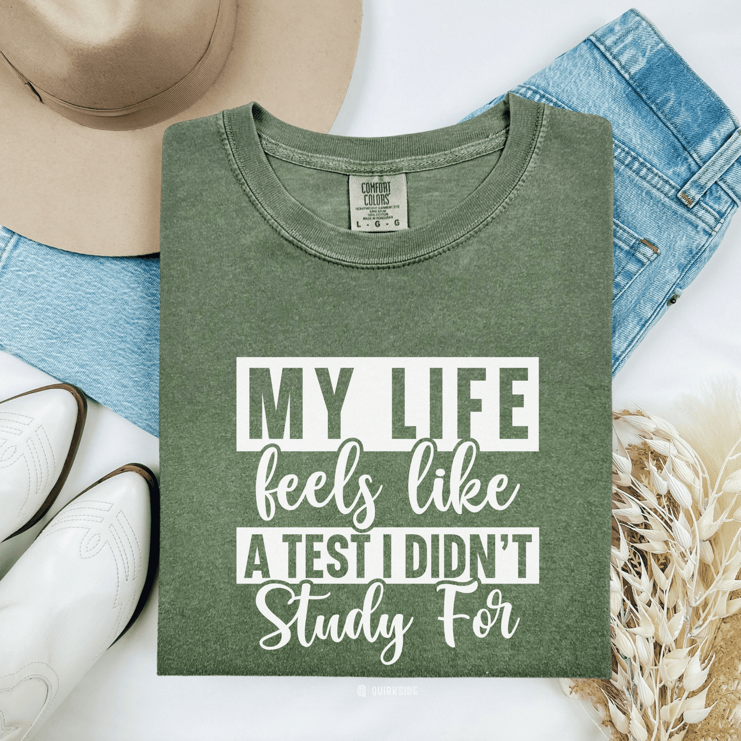 Funny Life Challenges T-shirt, Complaining About Life Tee, Humorous Unisex Shirt, Sarcastic Graphic Tee, Gift for Test Anxiety - Quirkside Creations