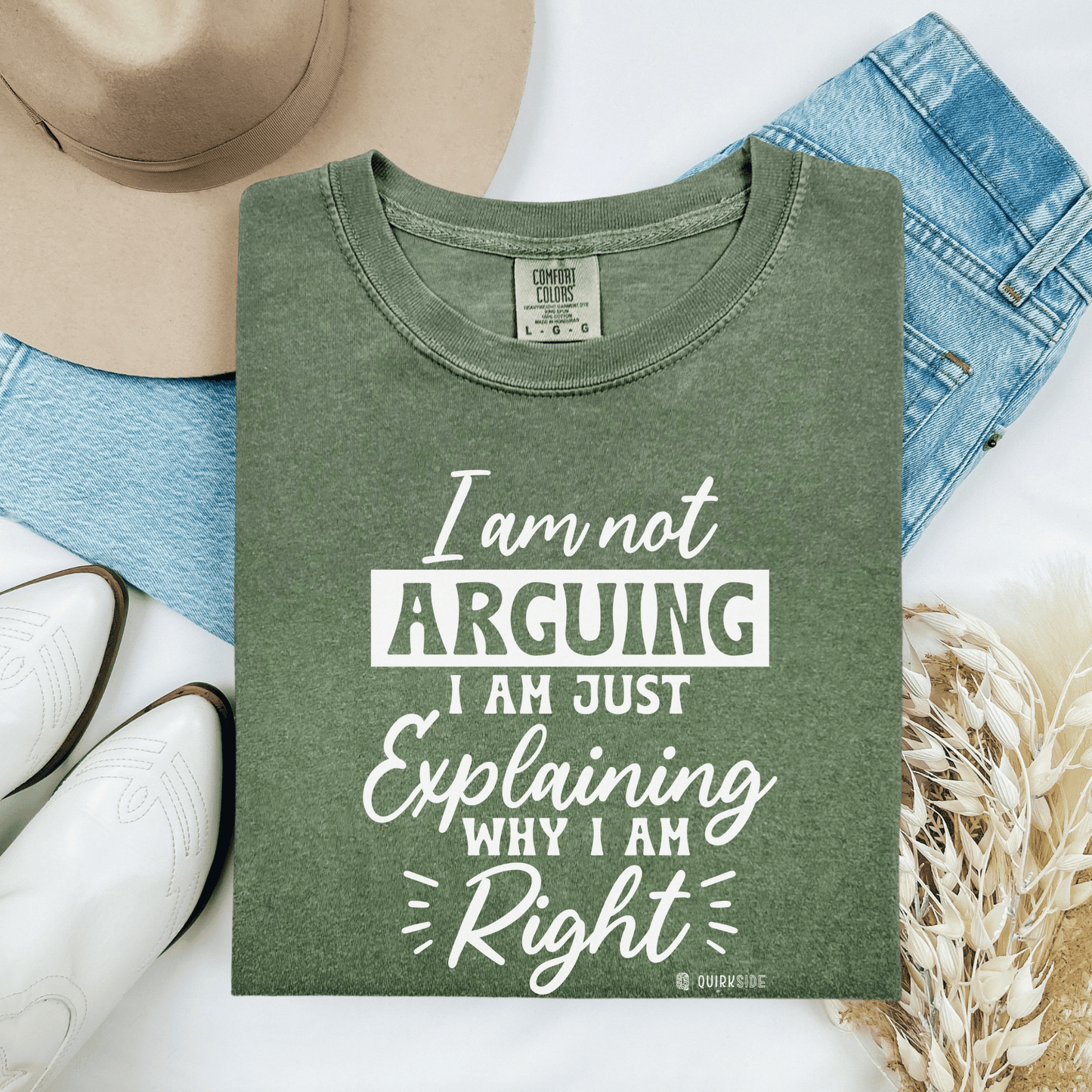 Funny Self-Serving Unisex T-shirt, Sarcastic Winning Argument Tee, Humorous Right All the Time Shirt, Comical Tee for Men and Women, - Quirkside Creations