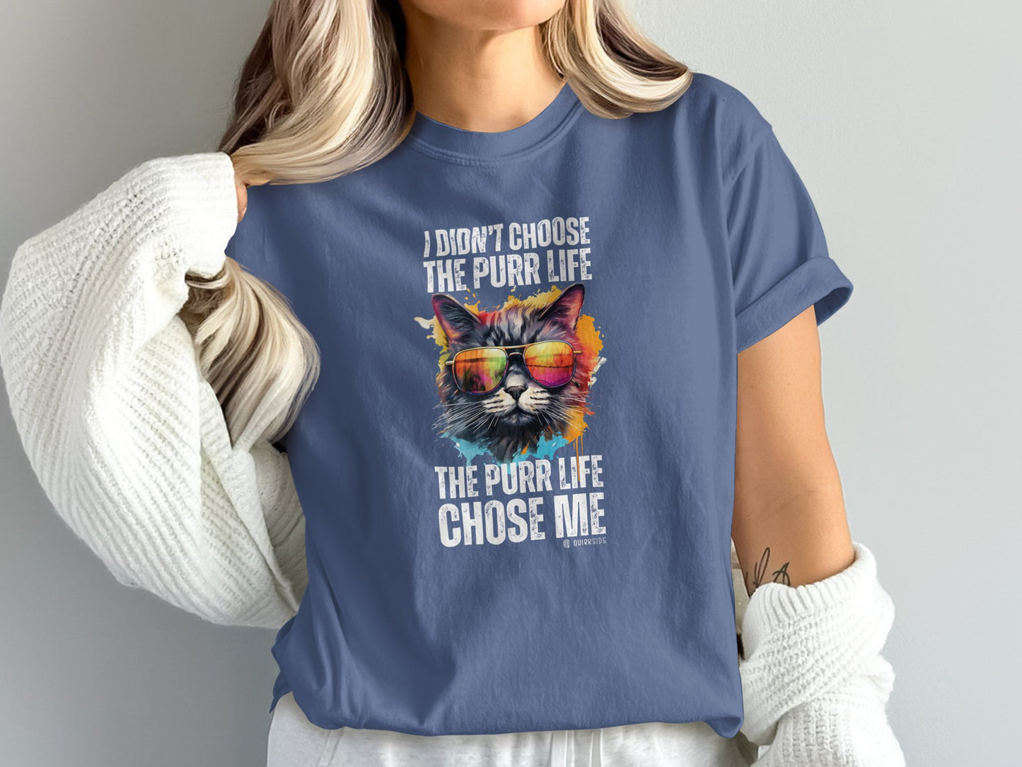 Cool Cat Tee, Funny Cat Lover Shirt, Feline Fan Top, Cat Owner Gift, Cat Mom Shirt, Cat Dad Tee, Cat Lady Gift, Cat Print T-shirt