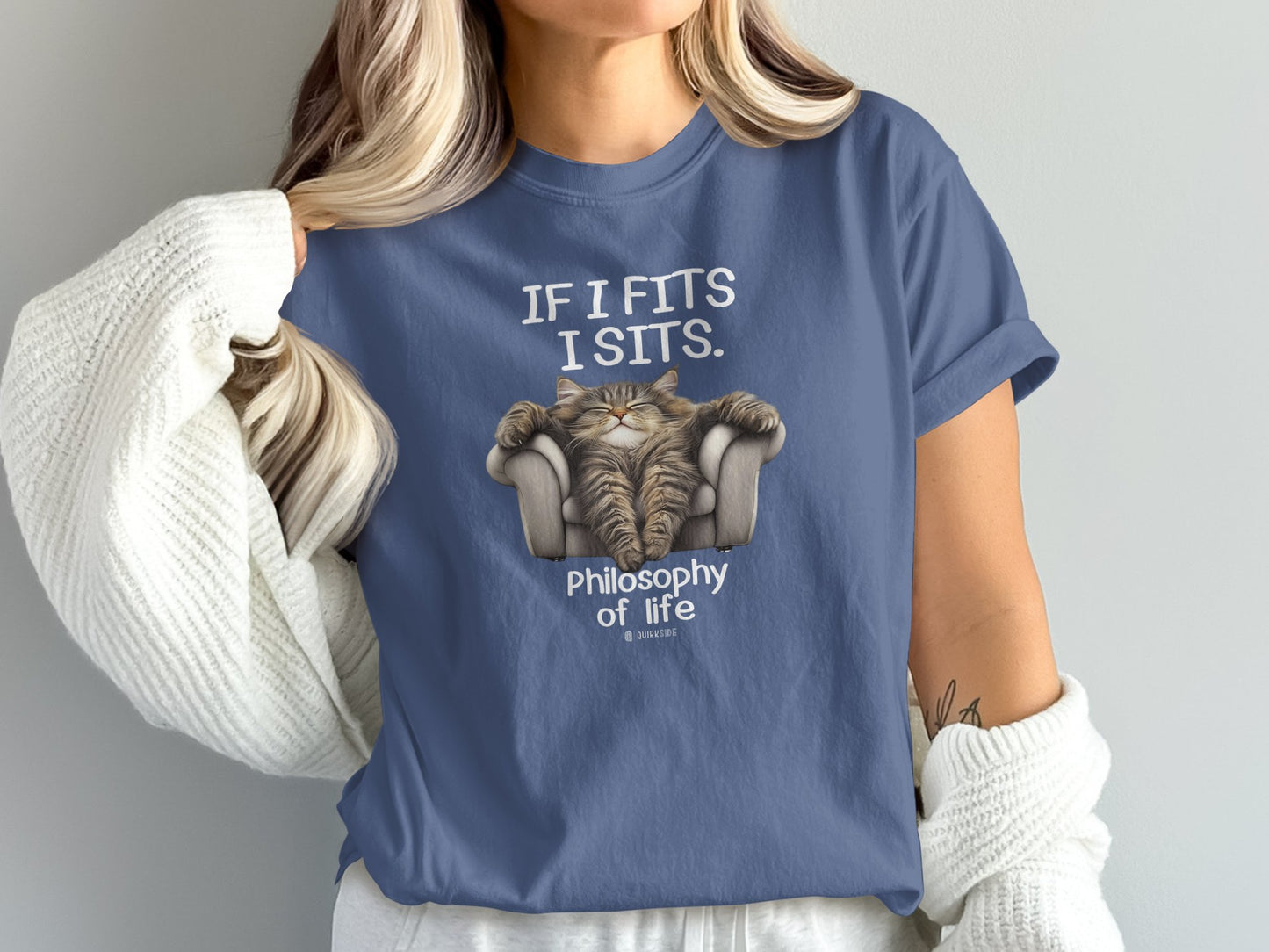 Lazy Cat Tee, Funny Cat Lover Shirt, Feline Fan Top, Cat Owner Gift, Cat Mom Shirt, Cat Dad Tee, Cat Lady Gift, Cat Print T-shirt