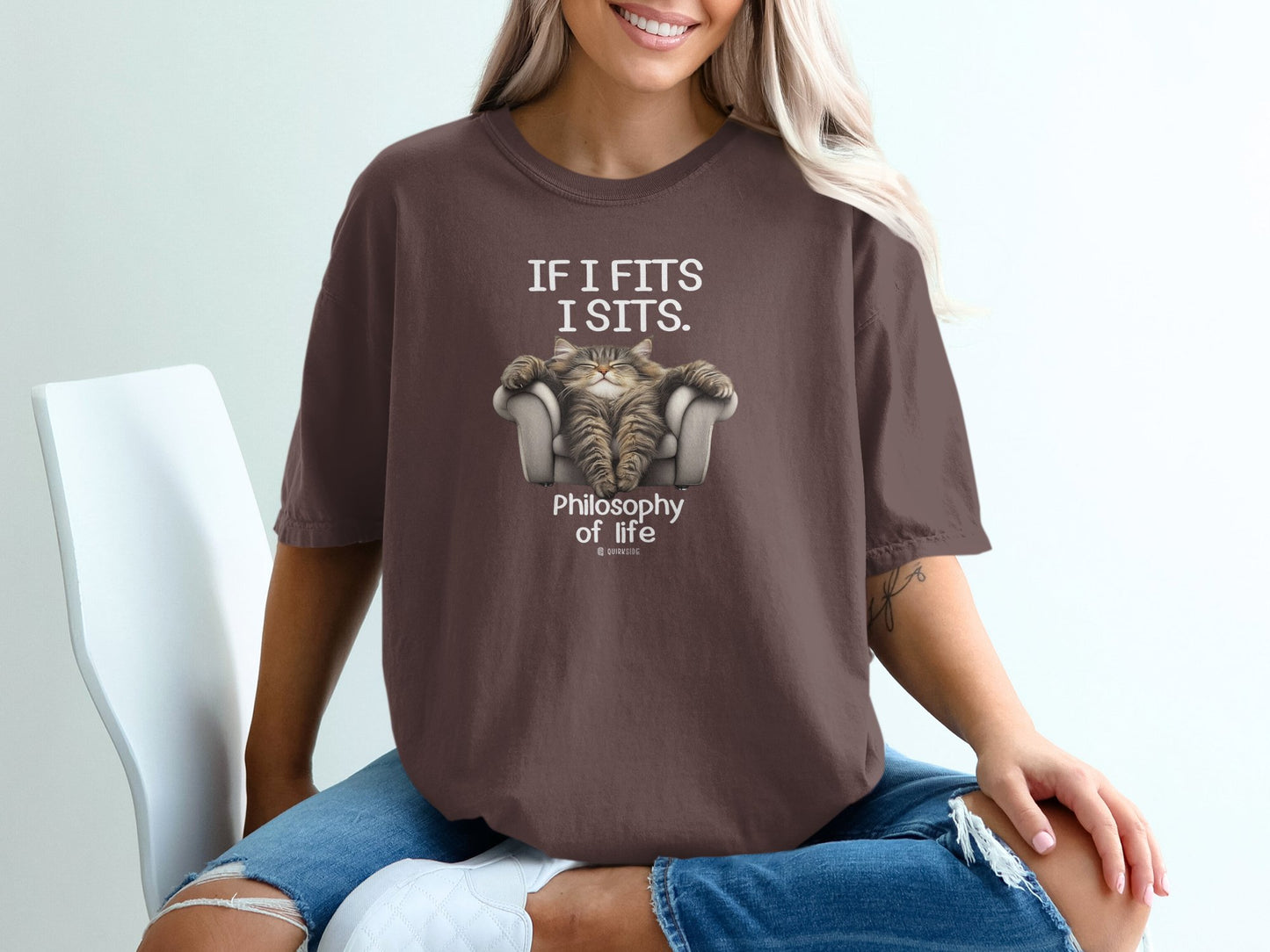 Lazy Cat Tee, Funny Cat Lover Shirt, Feline Fan Top, Cat Owner Gift, Cat Mom Shirt, Cat Dad Tee, Cat Lady Gift, Cat Print T-shirt