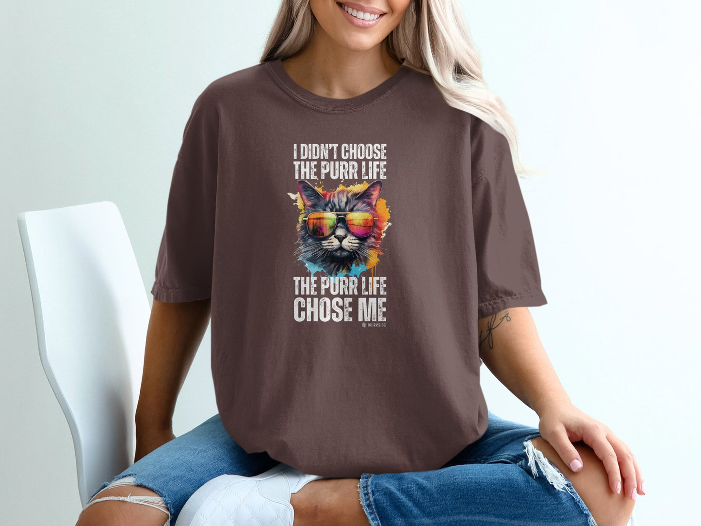 Cool Cat Tee, Funny Cat Lover Shirt, Feline Fan Top, Cat Owner Gift, Cat Mom Shirt, Cat Dad Tee, Cat Lady Gift, Cat Print T-shirt