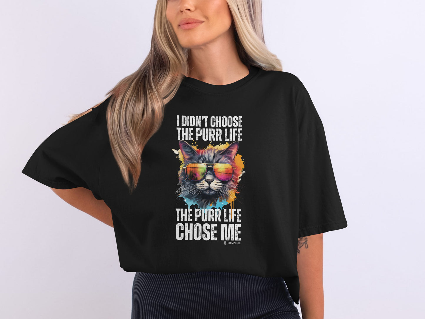Cool Cat Tee, Funny Cat Lover Shirt, Feline Fan Top, Cat Owner Gift, Cat Mom Shirt, Cat Dad Tee, Cat Lady Gift, Cat Print T-shirt