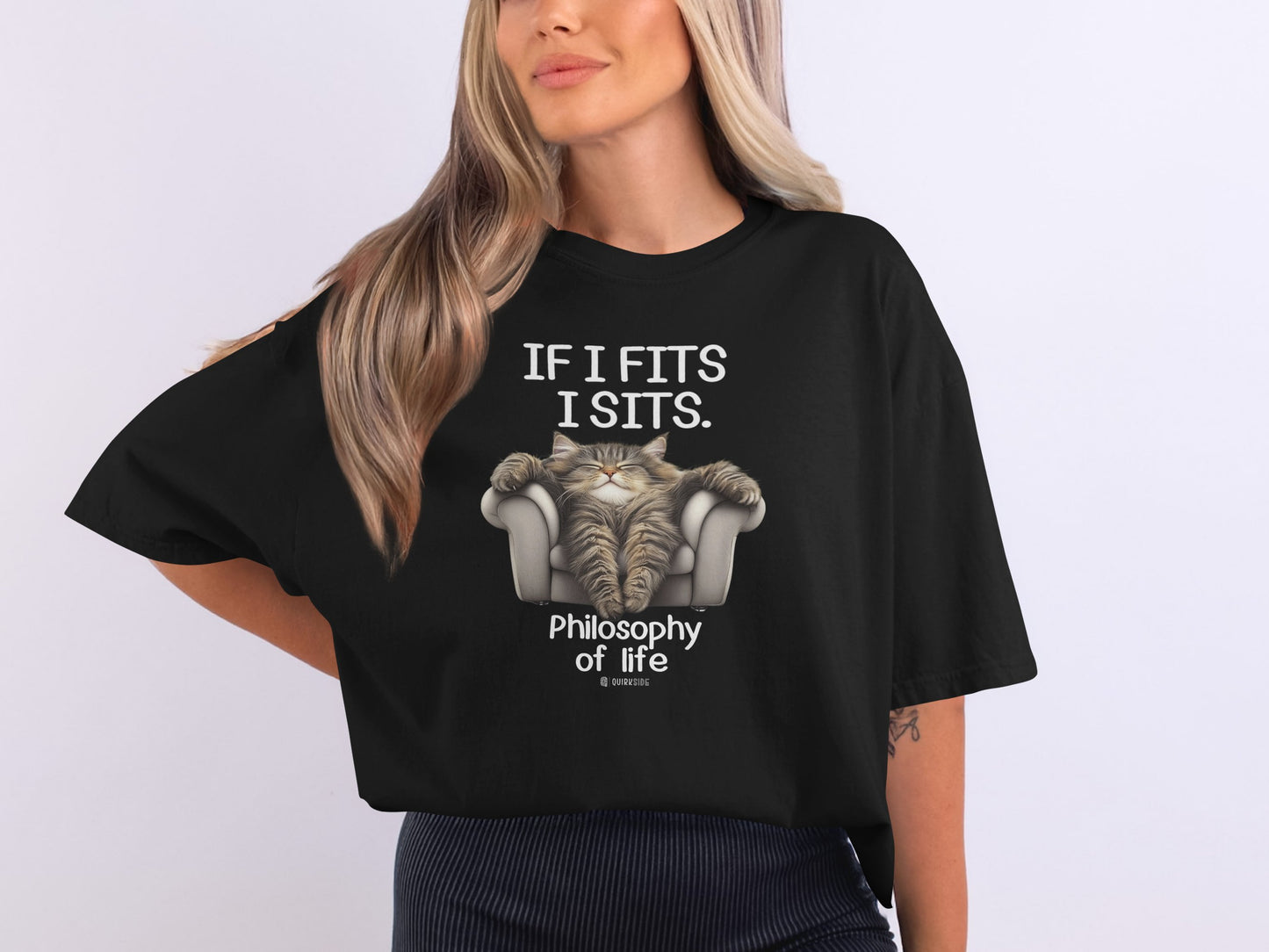 Lazy Cat Tee, Funny Cat Lover Shirt, Feline Fan Top, Cat Owner Gift, Cat Mom Shirt, Cat Dad Tee, Cat Lady Gift, Cat Print T-shirt