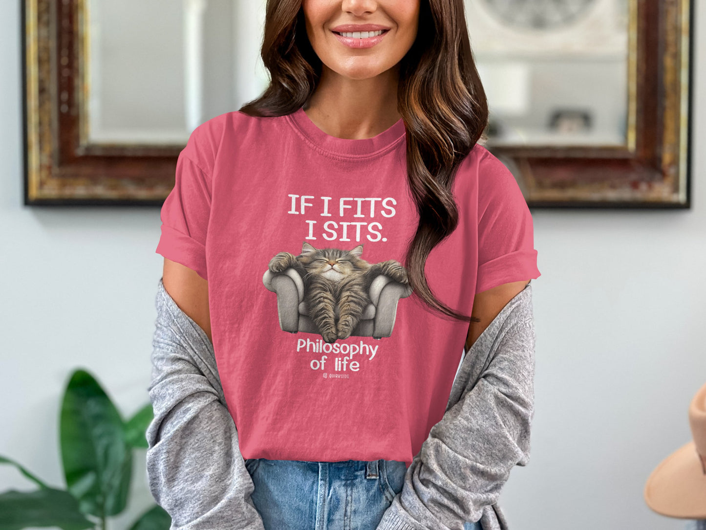 Lazy Cat Tee, Funny Cat Lover Shirt, Feline Fan Top, Cat Owner Gift, Cat Mom Shirt, Cat Dad Tee, Cat Lady Gift, Cat Print T-shirt