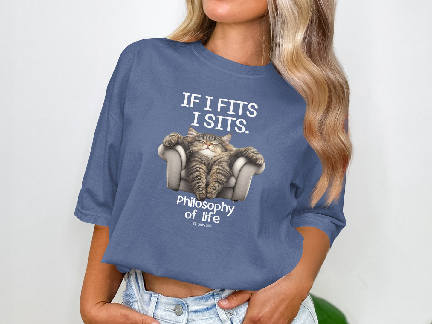 Lazy Cat Tee, Funny Cat Lover Shirt, Feline Fan Top, Cat Owner Gift, Cat Mom Shirt, Cat Dad Tee, Cat Lady Gift, Cat Print T-shirt
