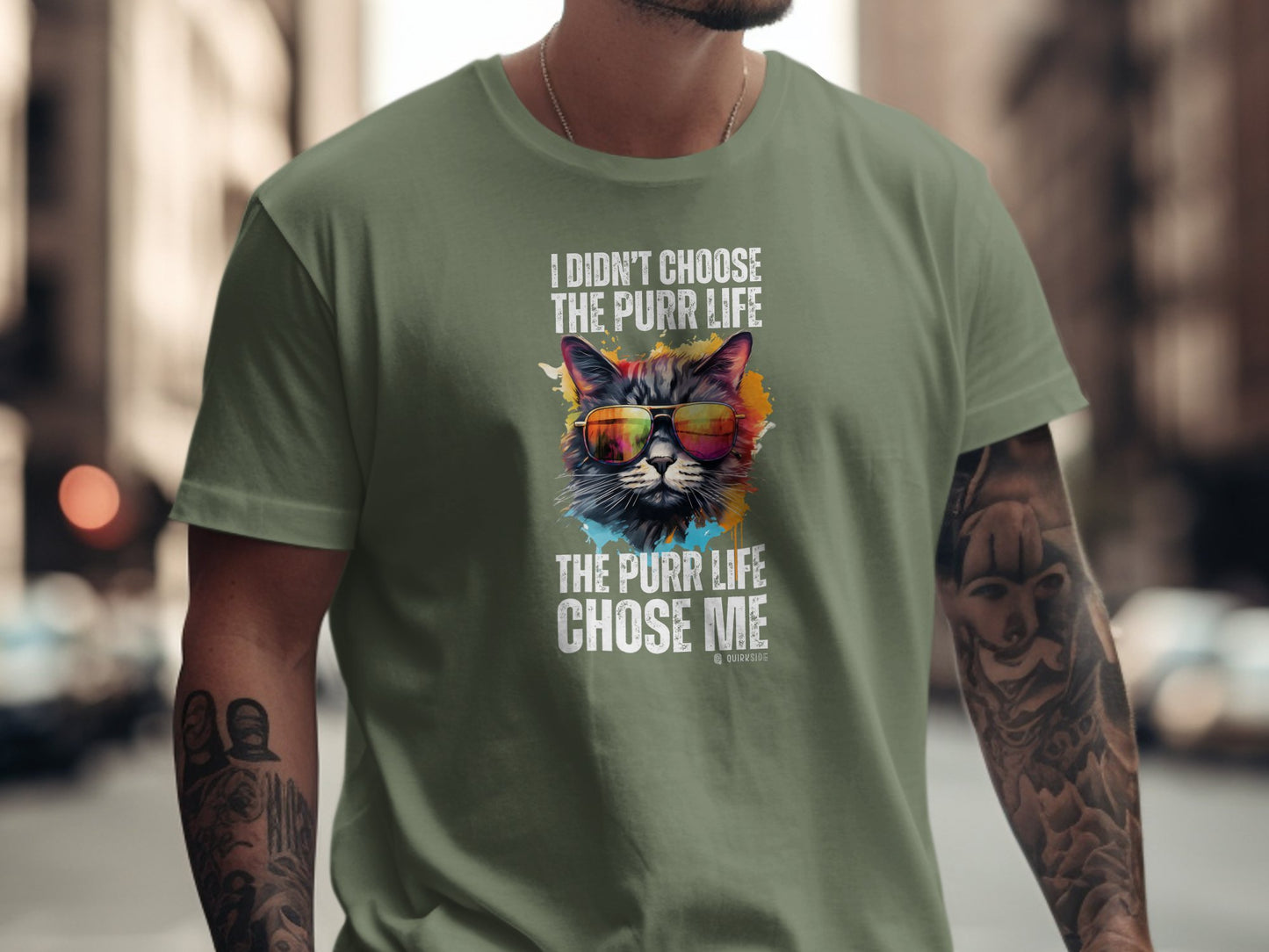 Cool Cat Tee, Funny Cat Lover Shirt, Feline Fan Top, Cat Owner Gift, Cat Mom Shirt, Cat Dad Tee, Cat Lady Gift, Cat Print T-shirt