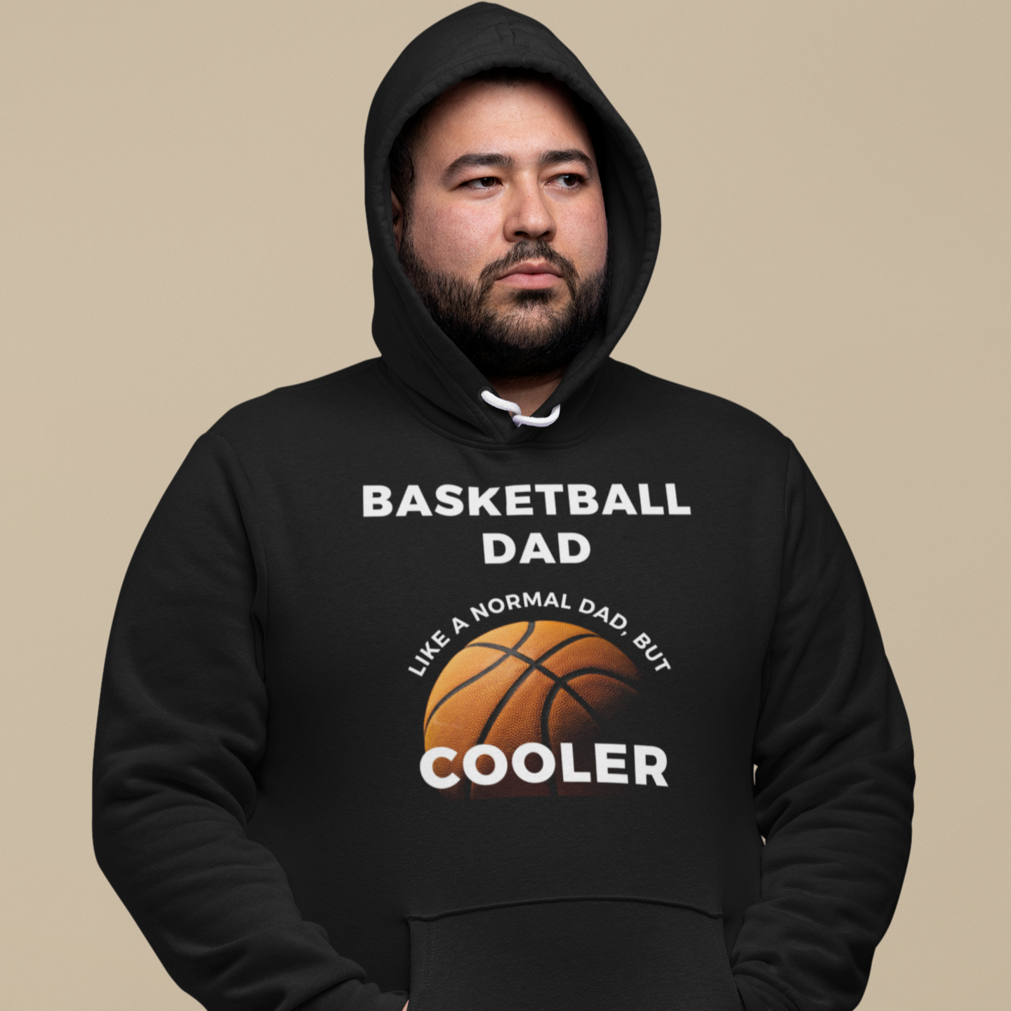 Basketball Dad Coolness Hoodie, Father's Day Gift, Sports Fan Sweatshirt, Gift for Basketball Lover, Dad Appreciation Apparel - Quirkside Creations