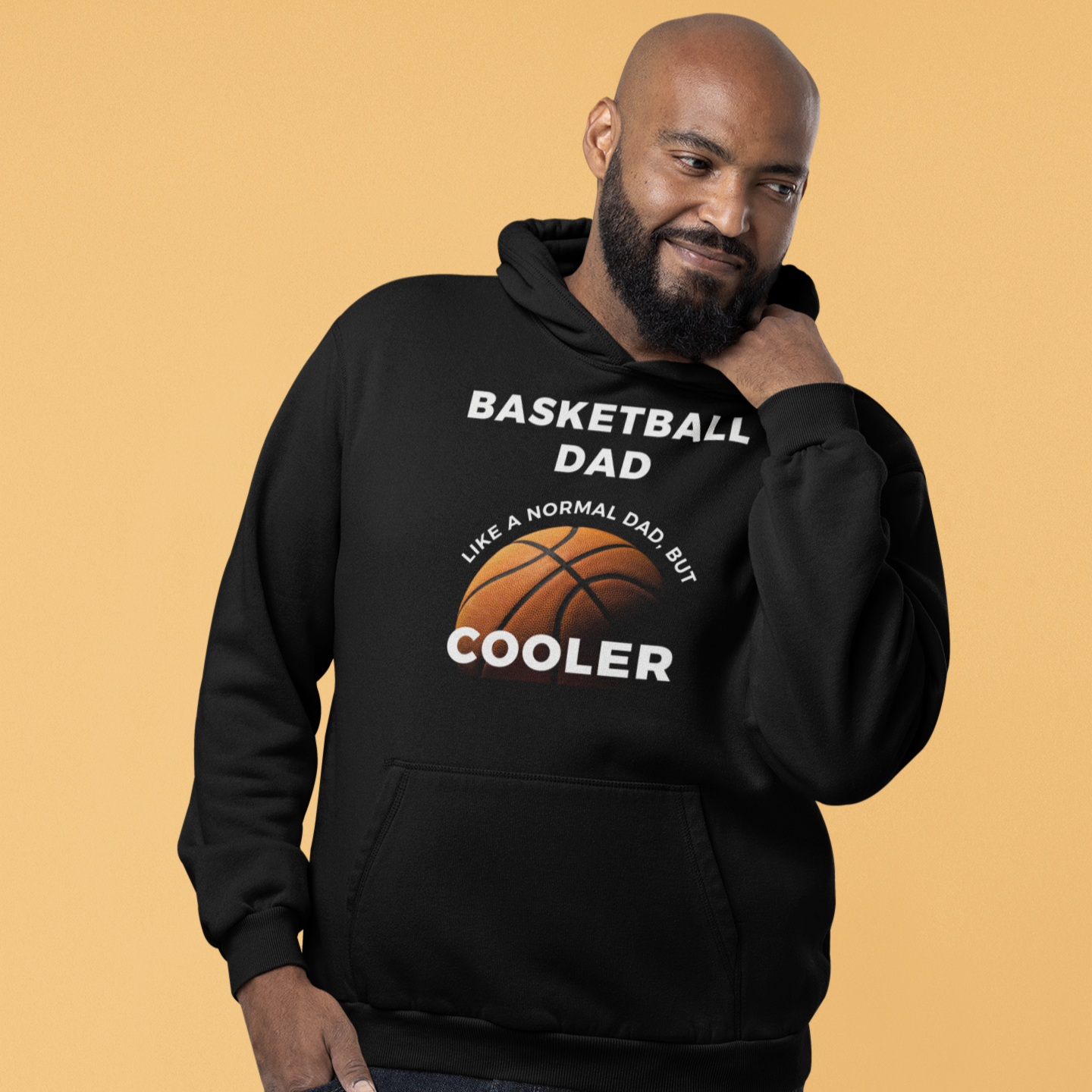Basketball Dad Coolness Hoodie, Father's Day Gift, Sports Fan Sweatshirt, Gift for Basketball Lover, Dad Appreciation Apparel - Quirkside Creations
