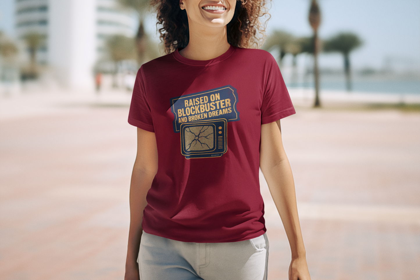 Raised on Blockbuster T-Shirt, Funny Unisex Tee, Gift for Millennials, Casual Wear, Humor Shirt, Relaxed Fit T-Shirt