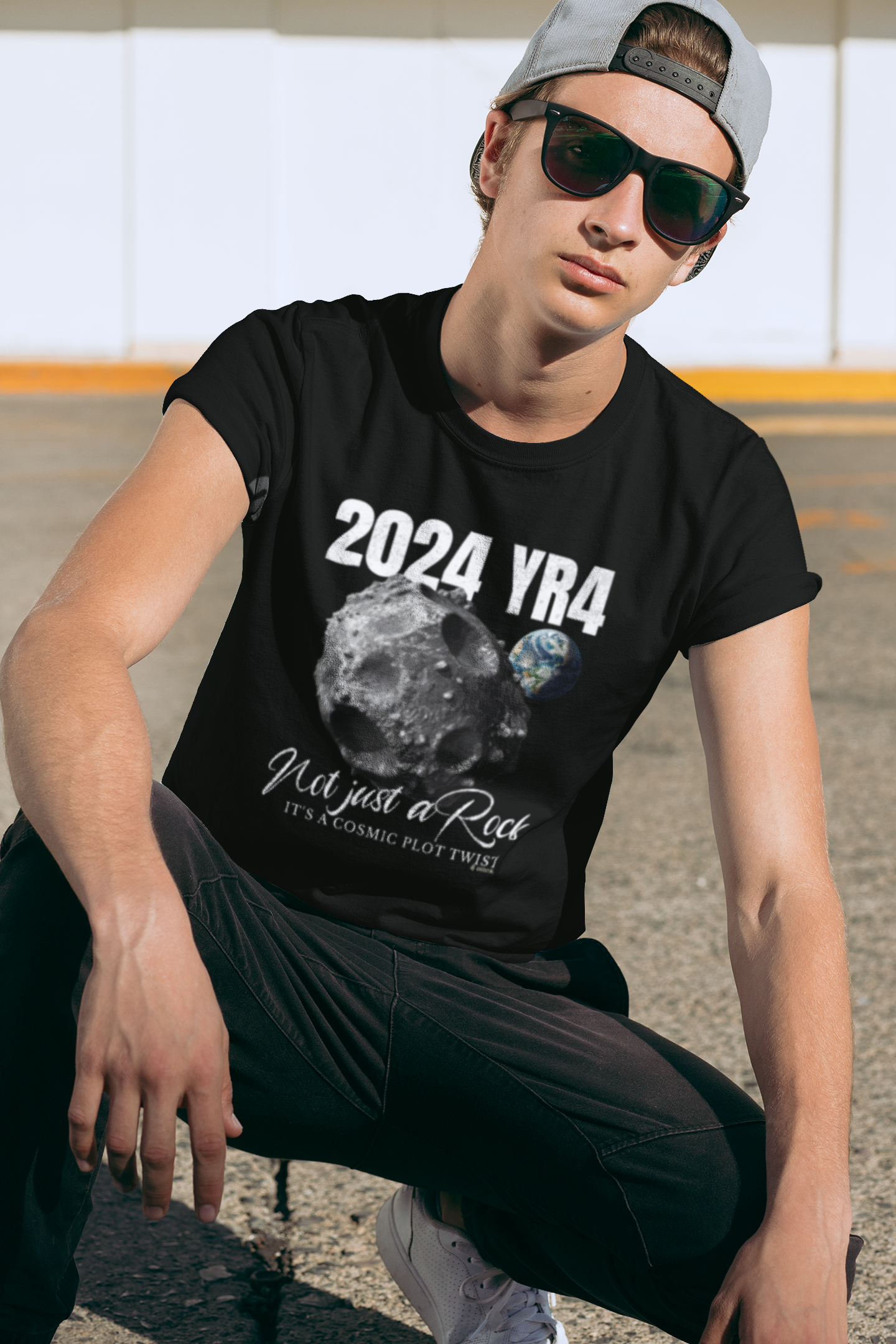 Asteroid Apocalypse Unisex T-shirt, Funny Space Shirt, Quirky Astronomical Tee, Armageddon Top, Unique Astronomy Clothing
