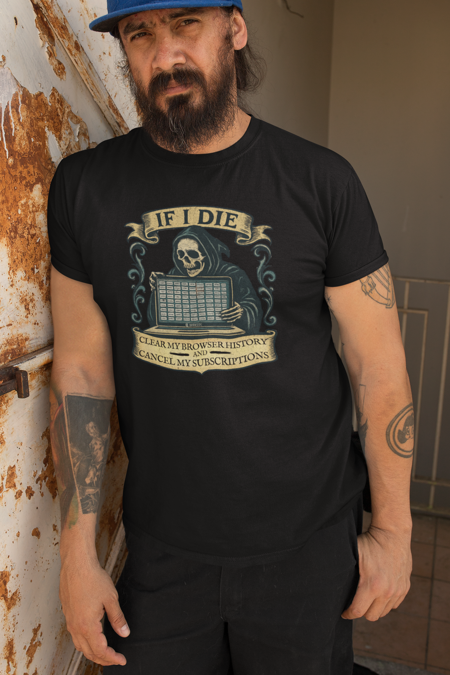 Grim Reaper Graphic Tee, Funny Death T-Shirt, If I Die Shirt, Halloween Gift, Unisex Casual Top