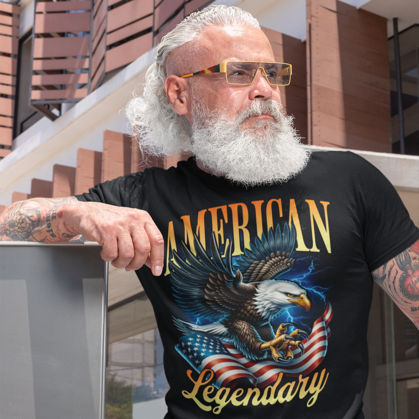 American Bald Eagle Patriotic T-Shirt, Unisex Shirt, American Pride Tee, Independence Day Shirt - Quirkside Creations