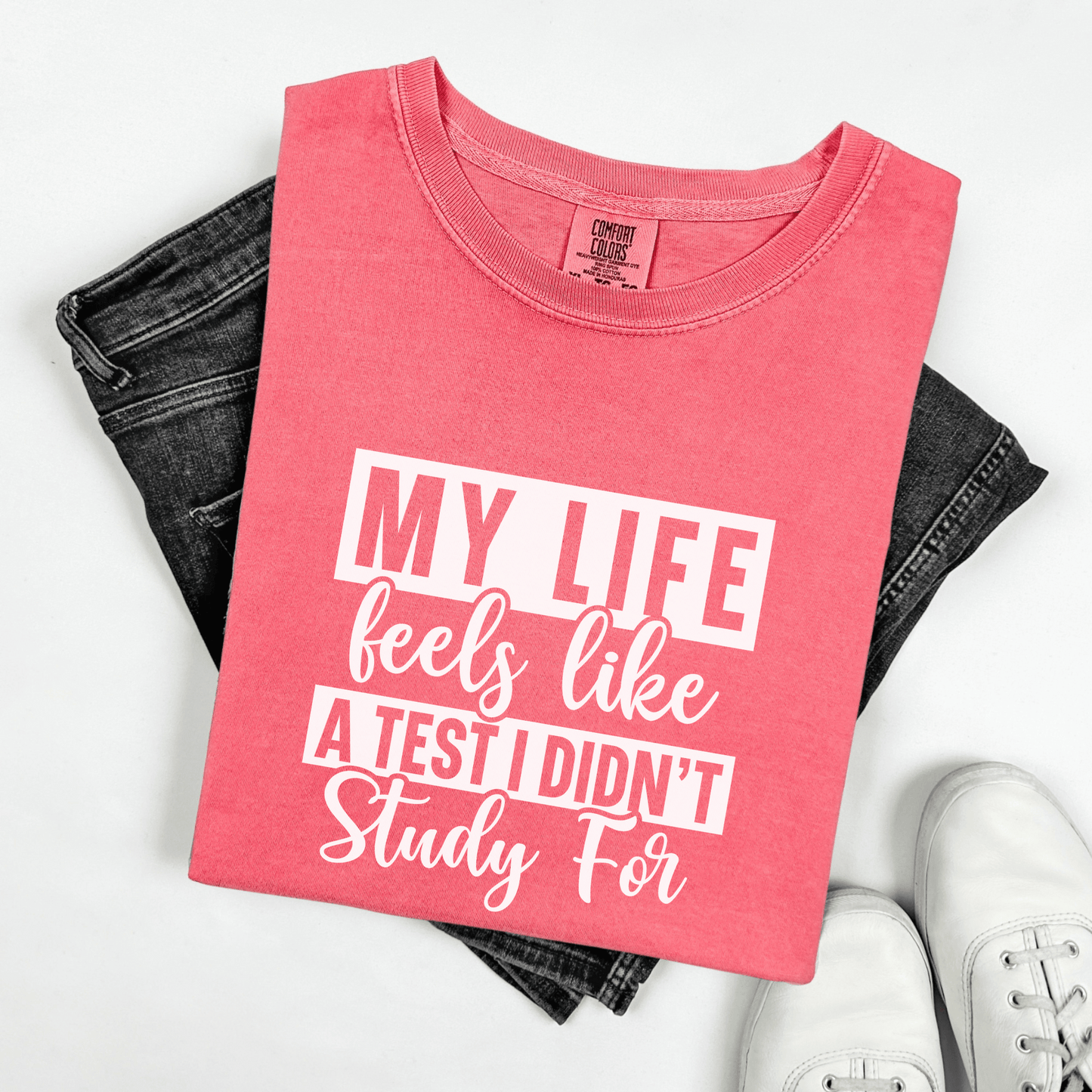 Funny Life Challenges T-shirt, Complaining About Life Tee, Humorous Unisex Shirt, Sarcastic Graphic Tee, Gift for Test Anxiety - Quirkside Creations