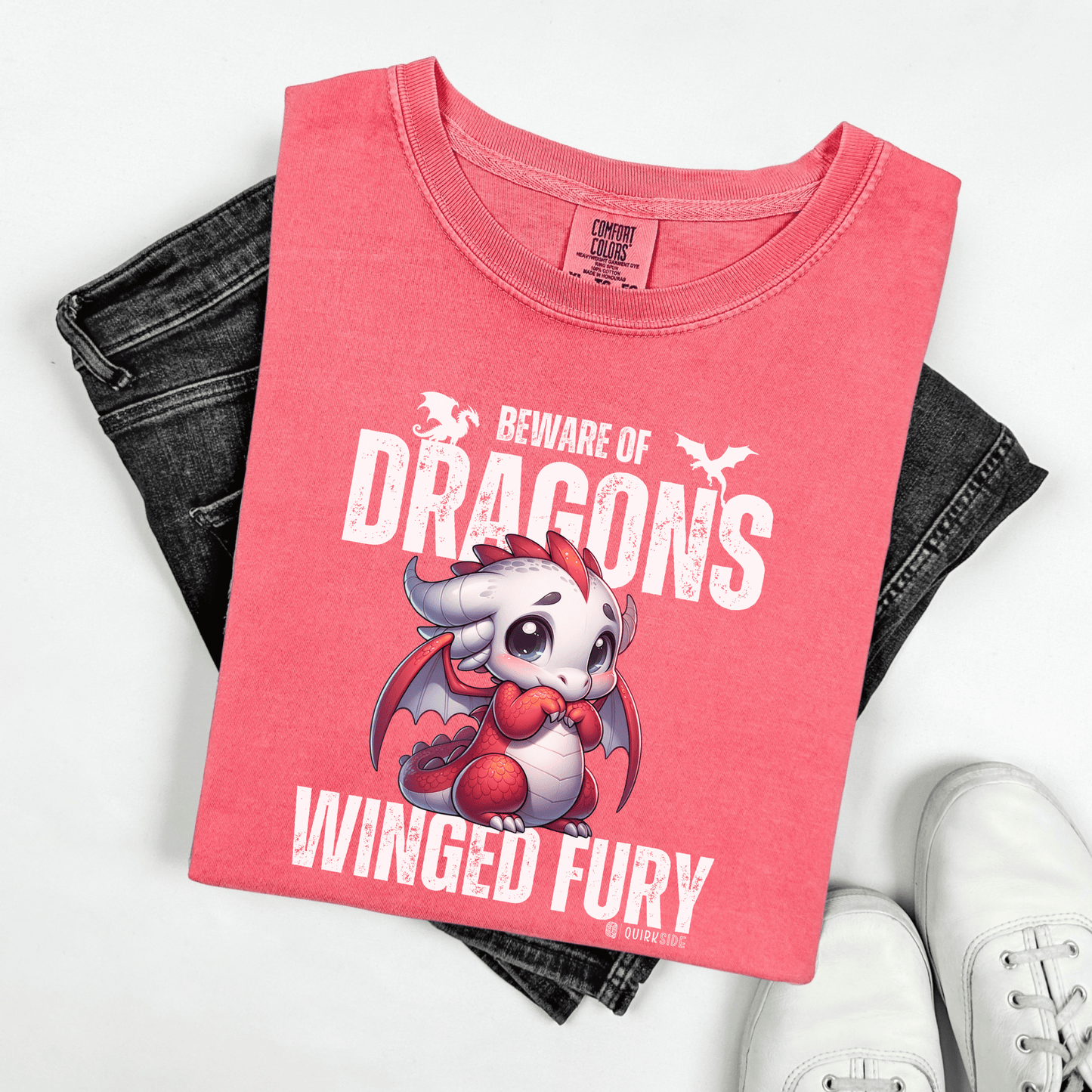 Dragon Lover Unisex T-shirt, Dragon Tee Shirt, Fantasy Graphic Tee, Dragon Art Shirt, Dragon Apparel - Quirkside Creations
