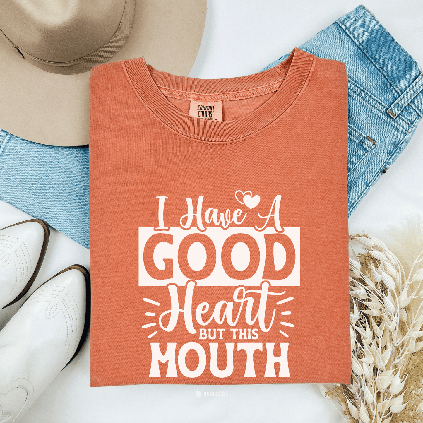 Bohemian Rebel Unisex Garment-Dyed T-shirt, Free Spirit Funny Tee, Swearing Quote Shirt, Sassy Attitude Top, Provocative Graphic Tee - Quirkside Creations