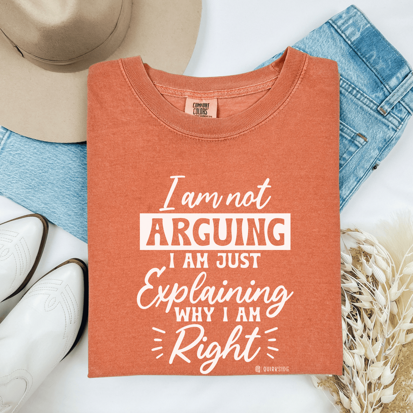 Funny Self-Serving Unisex T-shirt, Sarcastic Winning Argument Tee, Humorous Right All the Time Shirt, Comical Tee for Men and Women, - Quirkside Creations