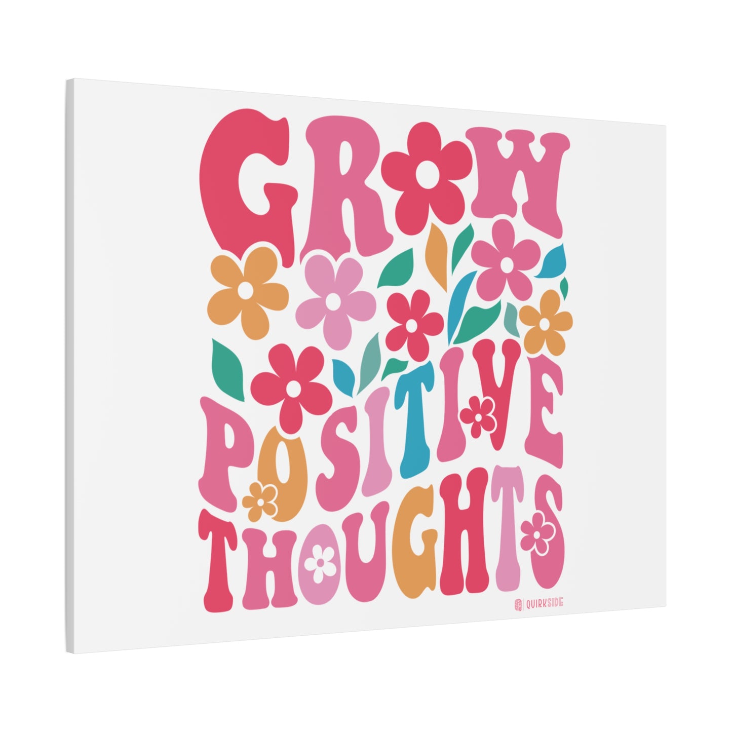Positive Thoughts Canvas Wall Art, Grow Positive Thoughts Home Decor, Flower Wall Decor, Gift for Encouragement, Motivational Artwork, [...]