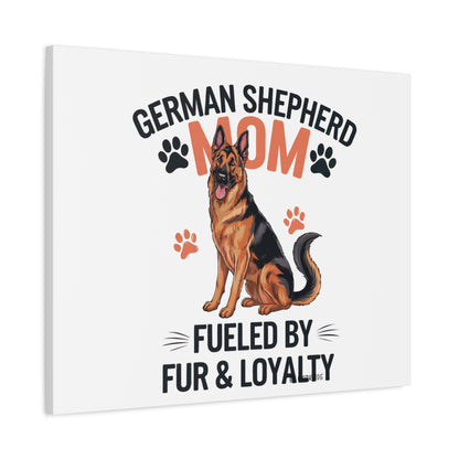 German Shepherd Mom Canvas Wall Art, Dog Lover Decor, Pet Owner Gift, Home Sweet Home Art, Animal Lover Wall Decor