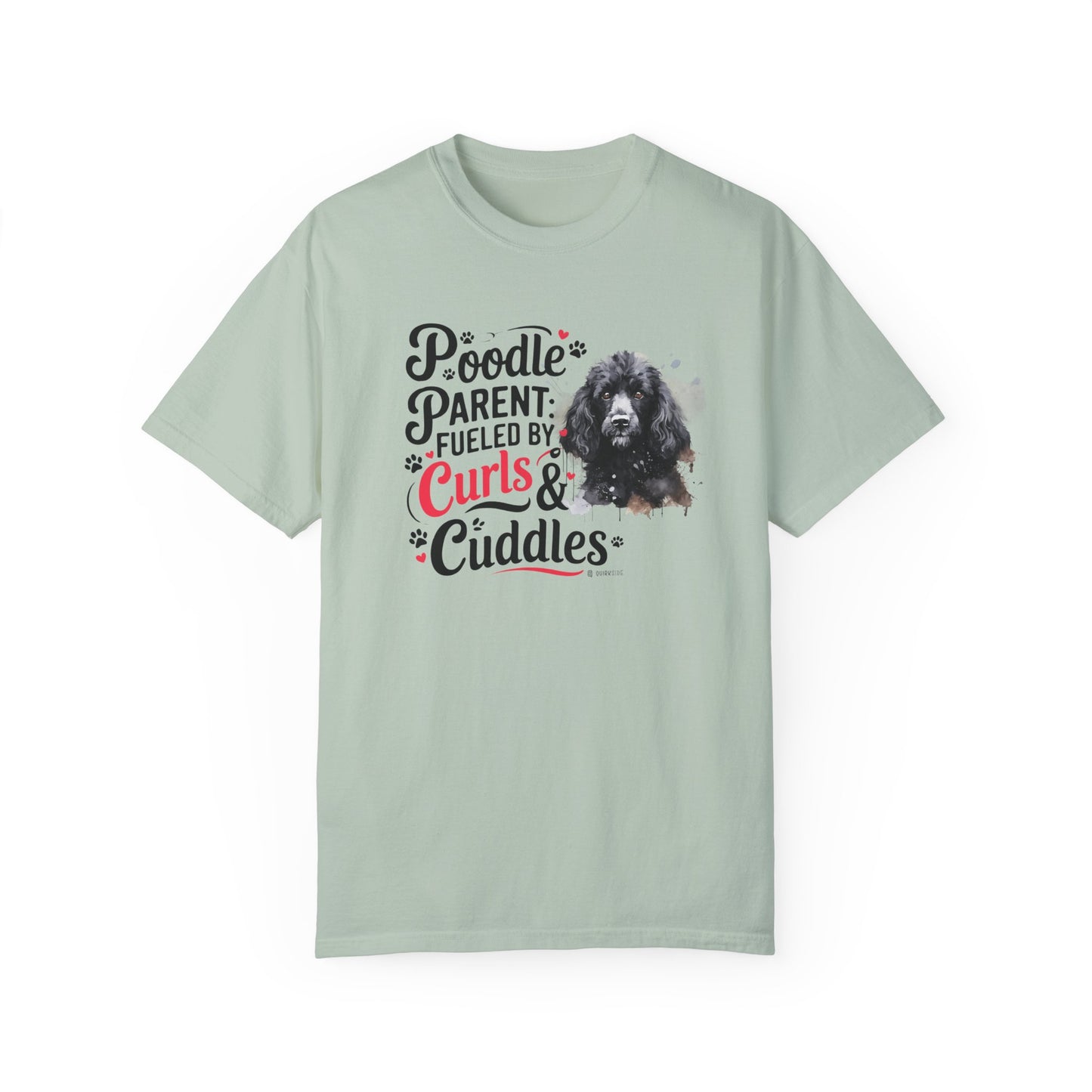 Poodle Lover T-shirt, Dog Owner Shirt, Cute Unisex Tee, Garment-Dyed Top, Dog Mom Dad Gift, Pet Lover Apparel, Animal Graphic Tee