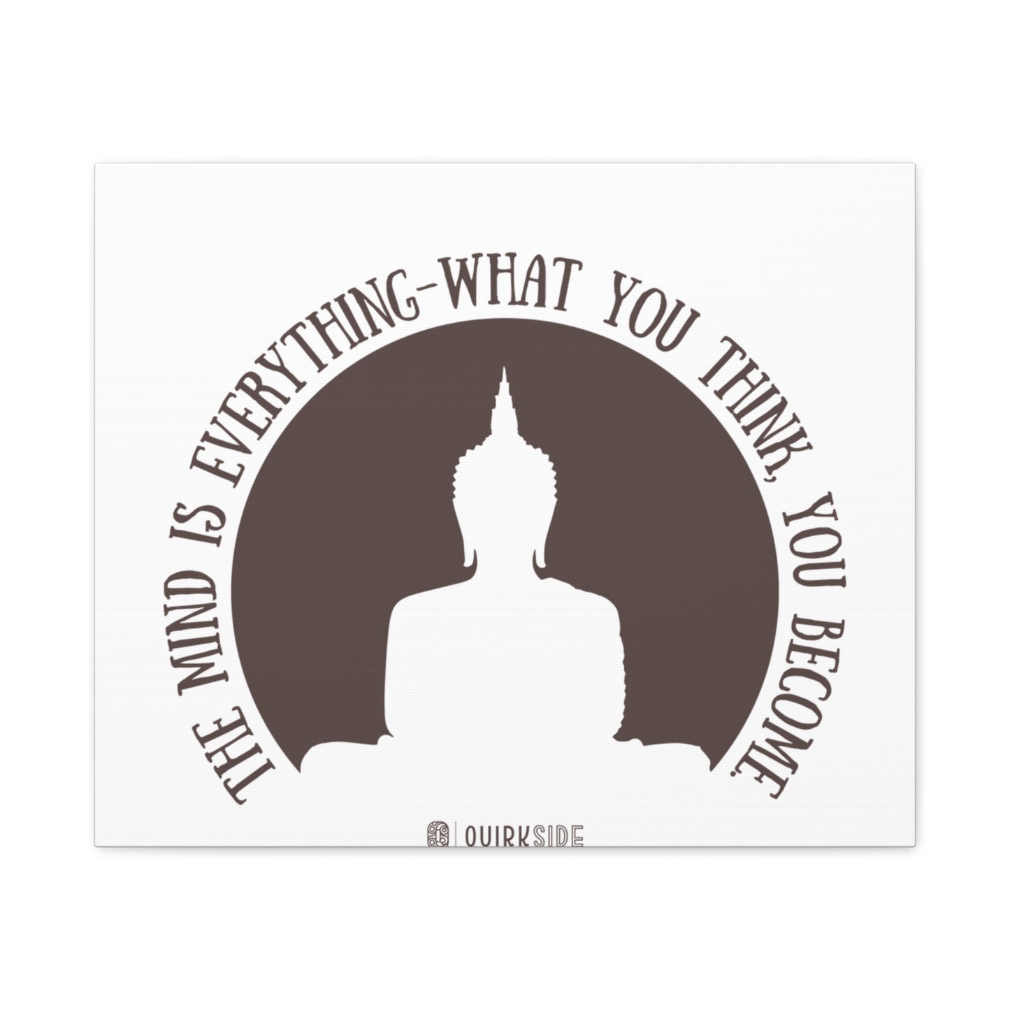 Mindfulness Buddha Canvas Art, Inspirational Wall Decor, Meditation Quote Print, Zen Home Decor, Gift for Yogis and Mindfulness Lovers