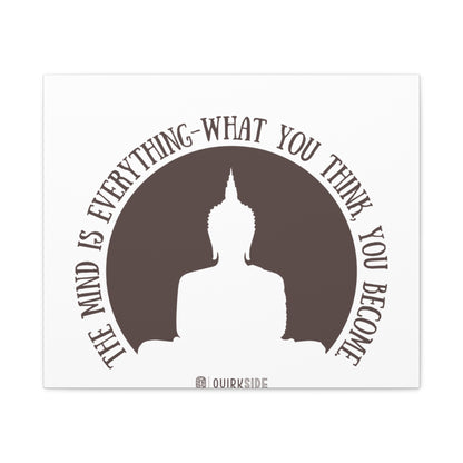 Mindfulness Buddha Canvas Art, Inspirational Wall Decor, Meditation Quote Print, Zen Home Decor, Gift for Yogis and Mindfulness Lovers