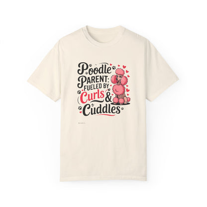 Poodle Lover T-shirt, Dog Owner Shirt, Cute Unisex Tee, Garment-Dyed Top, Dog Mom Dad Gift, Pet Lover Apparel, Animal Graphic Tee