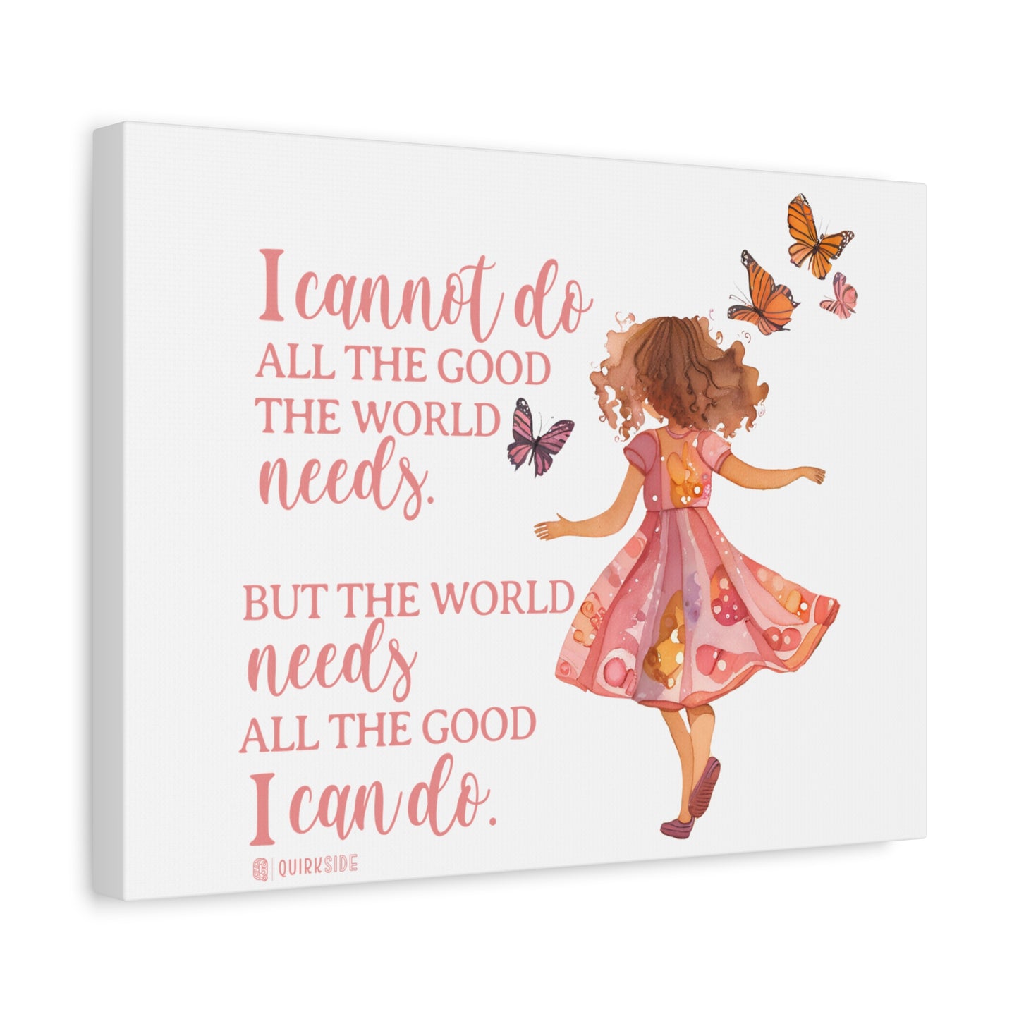 Inspirational Wall Art Canvas, Motivational Home Decor, Butterfly Quote Print, Gift for Her, Positive Vibes Wall Decor