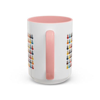 Coffee Mug - Wall of Guitars Design - Music Lover Gift
