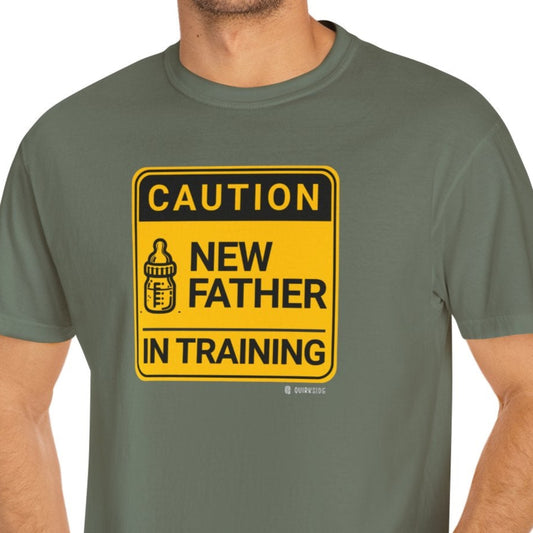 New Dad Unisex Garment-Dyed T-shirt, Father's Day Gift, Funny Parenting Tee, Baby Shower Present, Gender Reveal Shirt, Dad Life Apparel - Quirkside Creations
