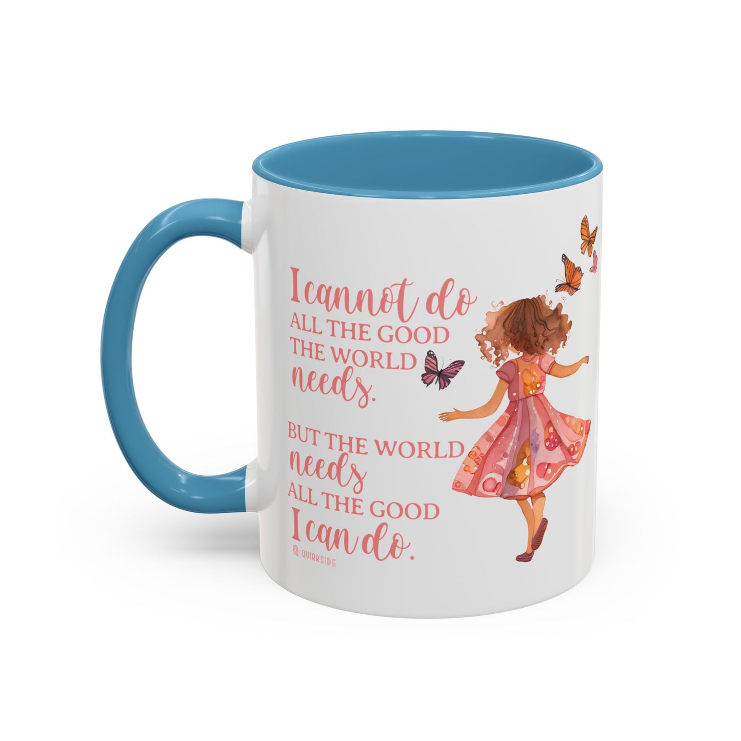 Whimsical Butterfly Accent Coffee Mug, Floral Mug, Gift for Her, Boho Decor, Butterfly Lovers, Inspirational Coffee Cup