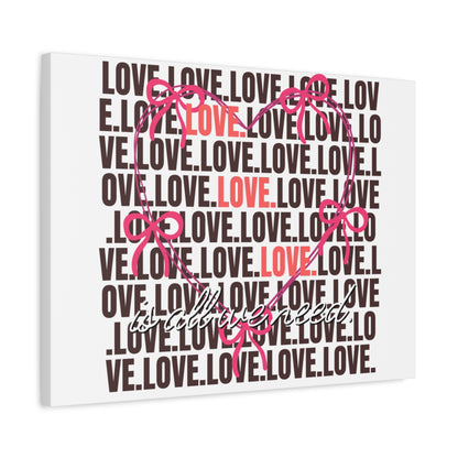Love-Themed Canvas Art, Heart Wall Decor, Valentine's Gift, Romantic Home Decor, Engagement Present
