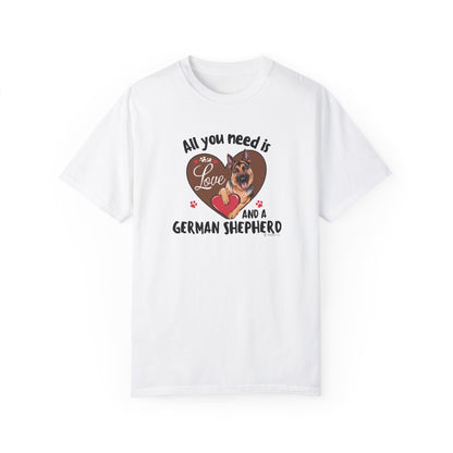 German Shepherd Dog Lover Unisex Garment-Dyed T-shirt, Parent Gift, Funny Dog Tee, Dog Mom Shirt, Gift for Dog Lovers