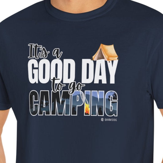 Premium Unisex Camping Enthusiast T-shirt - Great Day to Go Camping Design