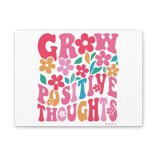 Positive Thoughts Canvas Wall Art, Grow Positive Thoughts Home Decor, Flower Wall Decor, Gift for Encouragement, Motivational Artwork, [...]