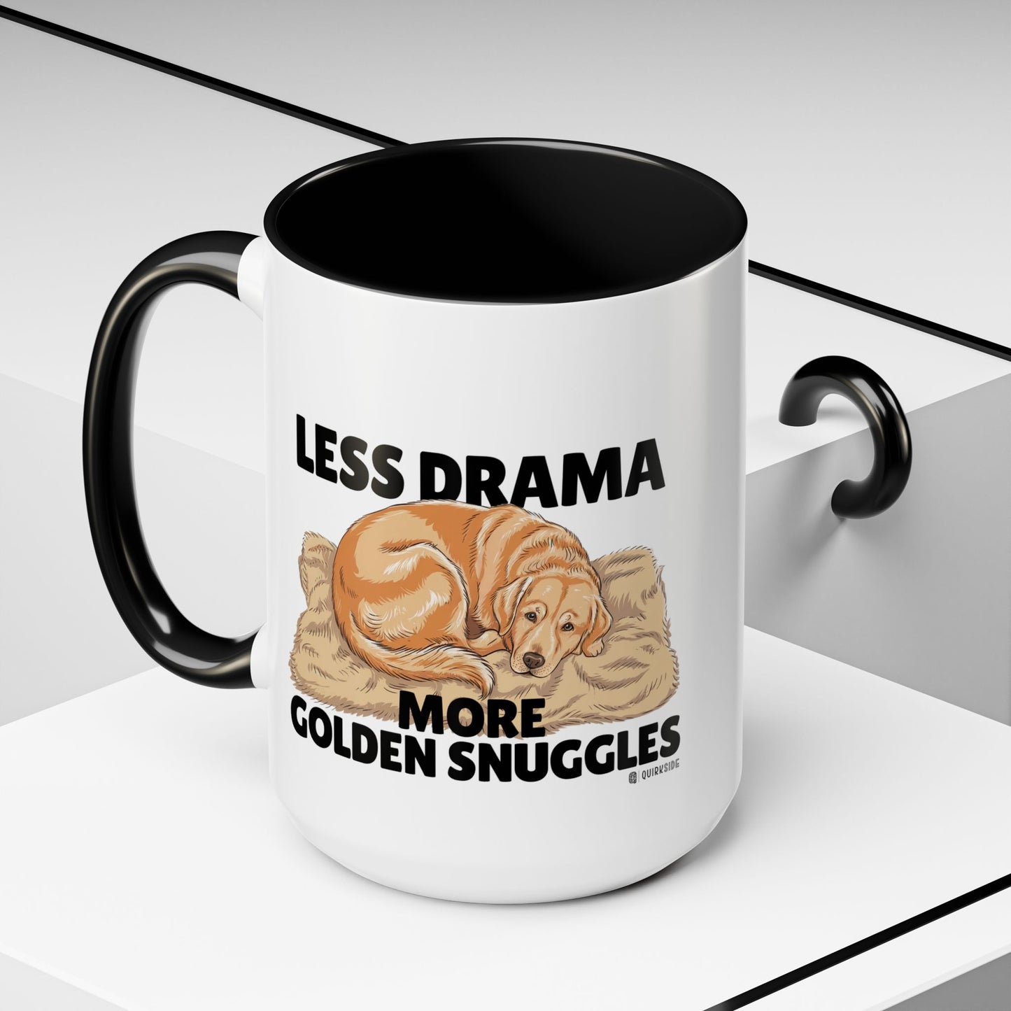 Golden Snuggles Coffee Mug - Less Drama More Snuggles, Dog Lover Gift, Perfect for Home, Funny Dog Mug, Pet Owner Treat