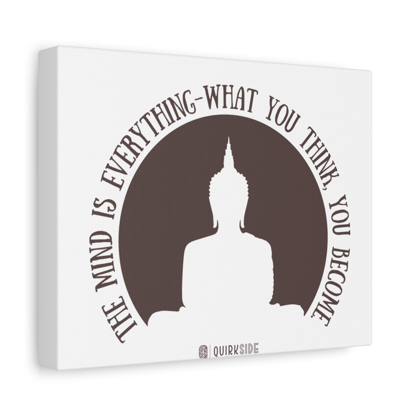 Mindfulness Buddha Canvas Art, Inspirational Wall Decor, Meditation Quote Print, Zen Home Decor, Gift for Yogis and Mindfulness Lovers
