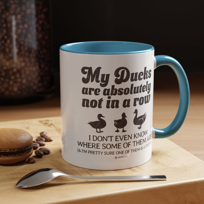 Humorous Accent Coffee Mug, Gift for Duck Lovers, Quirky Coffee Cup for Home or Office, Fun Mug for Birthdays, Funny Office Gift