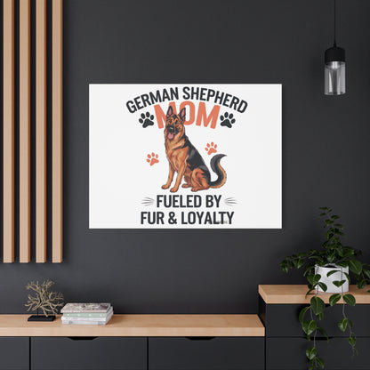German Shepherd Mom Canvas Wall Art, Dog Lover Decor, Pet Owner Gift, Home Sweet Home Art, Animal Lover Wall Decor