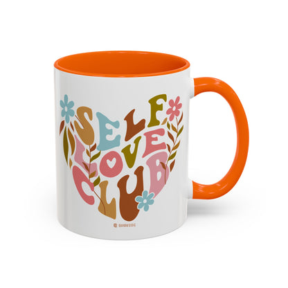 Self Love Club Coffee Mug - Empowering Floral Design, Great for Gifts, Self-Care, Friends, Motivational Mugs