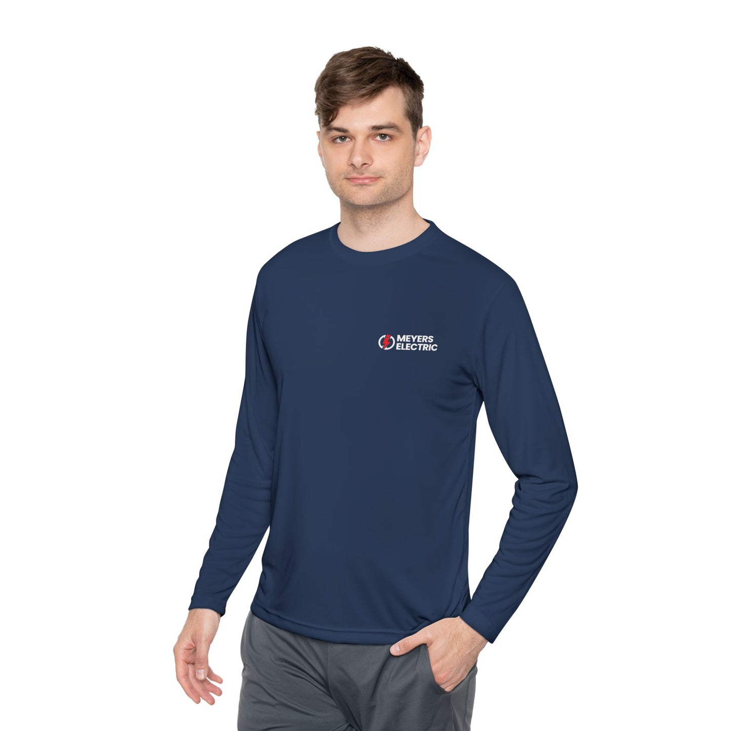Meyers Electric Long Sleeve Tee — "Powering America Since 1966" Work Shirt