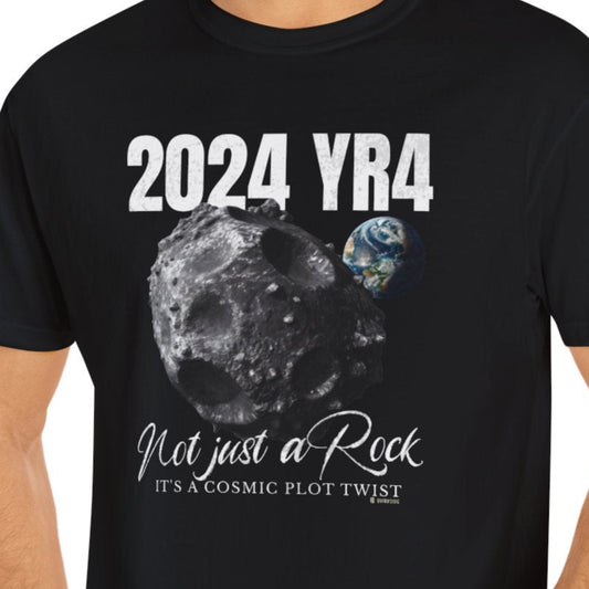 Asteroid Apocalypse Unisex T-shirt, Funny Space Shirt, Quirky Astronomical Tee, Armageddon Top, Unique Astronomy Clothing