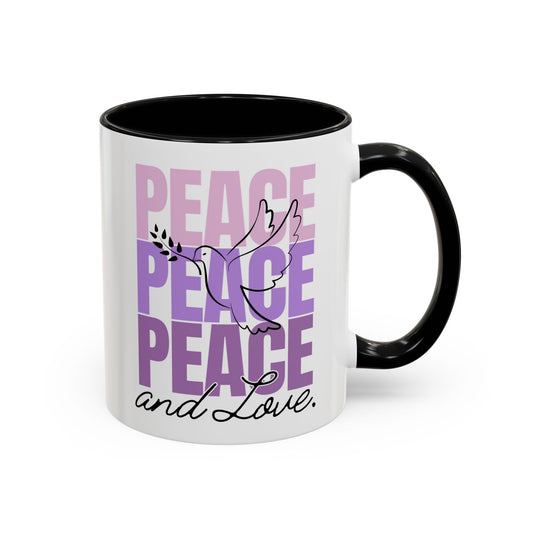 Peace and Love Accent Mug
