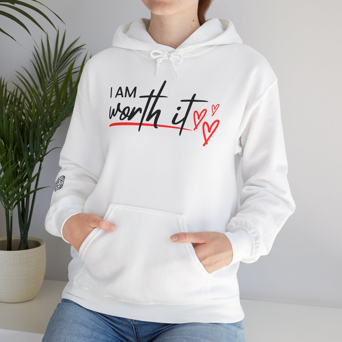 Empowerment Graphic Hoodie, Self Worth Sweatshirt, You Are Worth It Pullover, Inspirational Unisex Hoodie, Motivational Graphic Jumper - Quirkside Creations