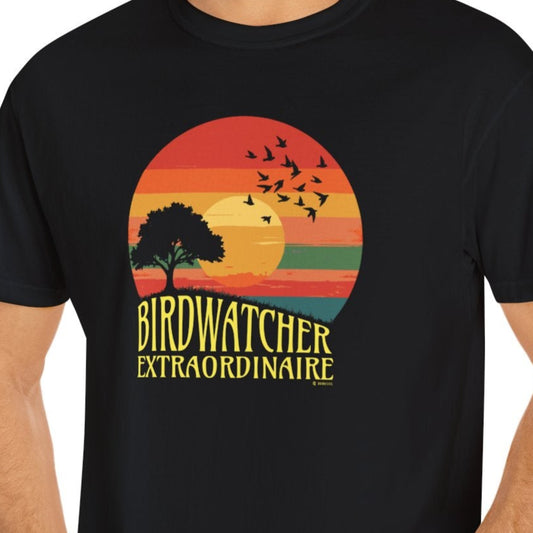 Birdwatching Retro Style Unisex T-shirt, Nature Lover Tee, Vintage Birdwatcher Shirt, Ornithology Gift, Bird Watching Apparel