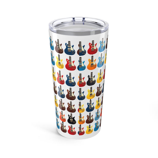 Musical Guitars Tumbler | 20oz Travel Mug for Music Lovers | Gift for Musicians, Concertgoers, Festivals, Home Decor, Eco-Friendly