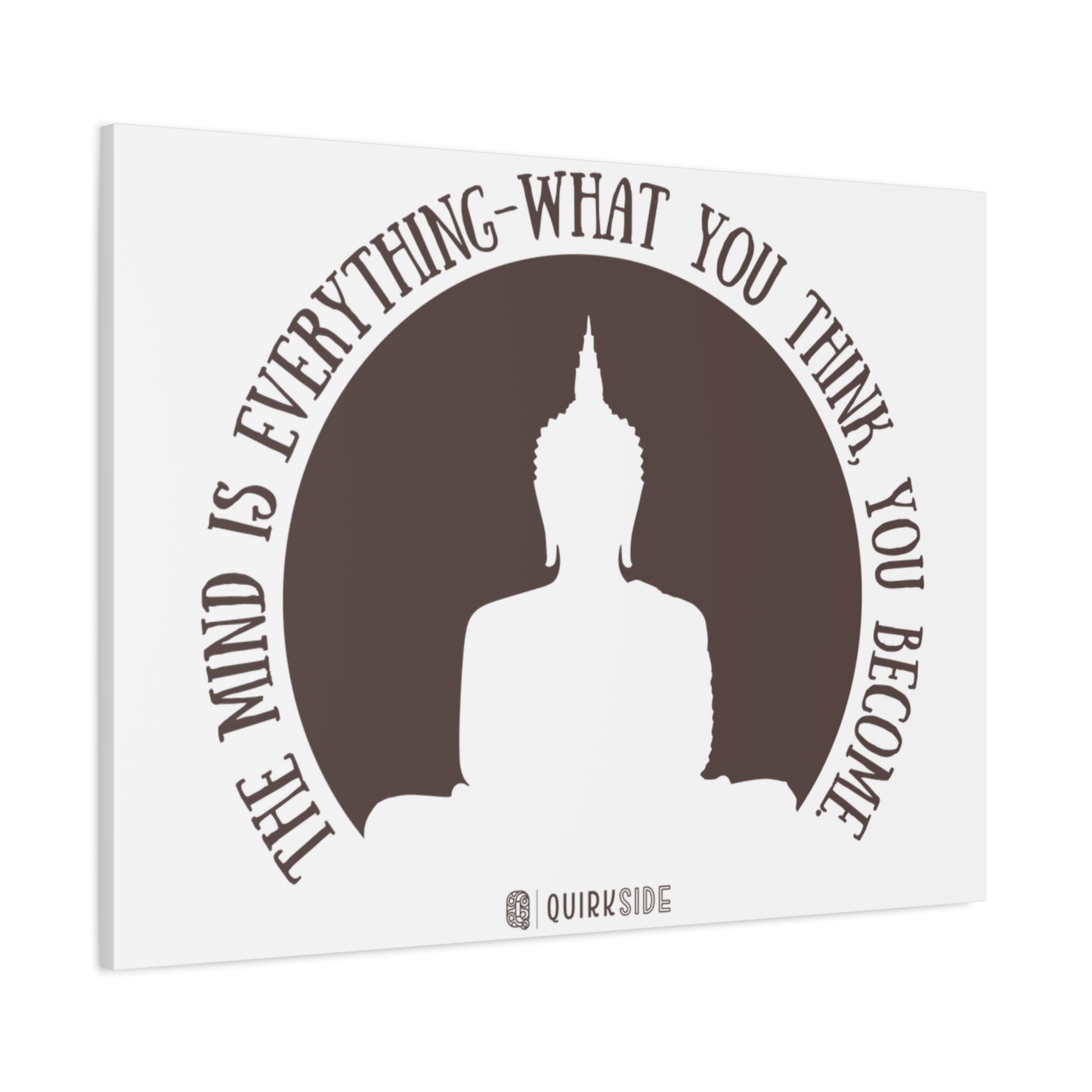 Mindfulness Buddha Canvas Art, Inspirational Wall Decor, Meditation Quote Print, Zen Home Decor, Gift for Yogis and Mindfulness Lovers